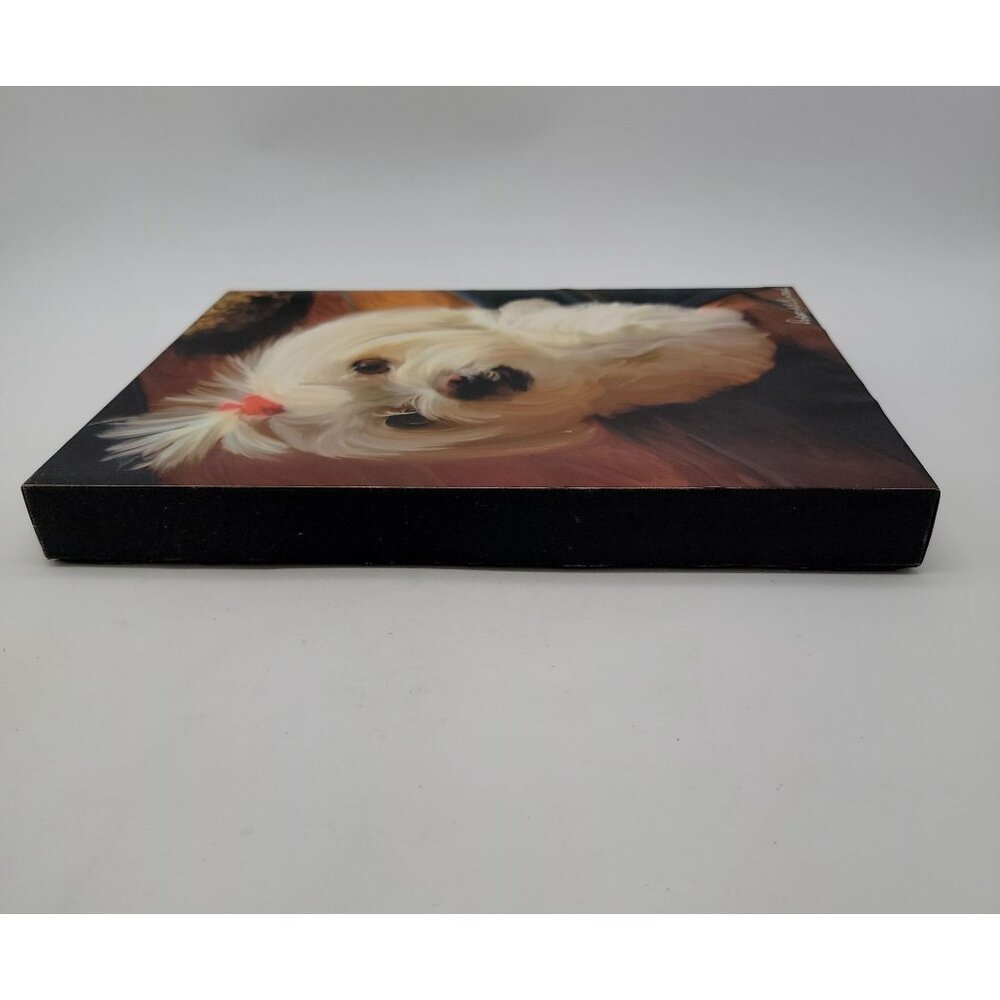 Robert McClintock Maltese Dog Canvas Print Wall Art - Picture 2 of 6